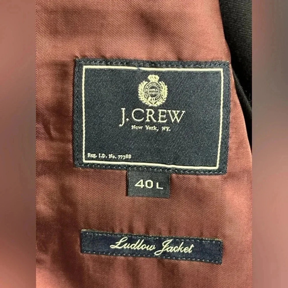 J Crew Ludlow Jacket 100% Wool Navy Size 40L Classic Business Preppy - Picture 5 of 12